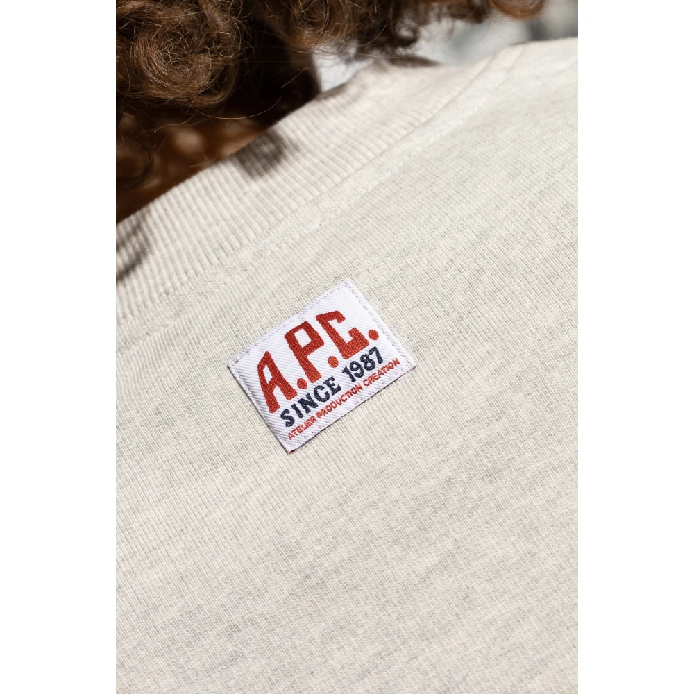 A.p.c. Sweatshirt Label Gray Dames