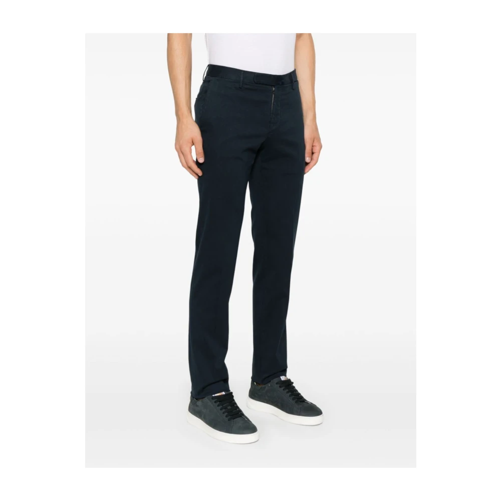 Incotex Blauwe Skinny Twill Broek Blue Heren