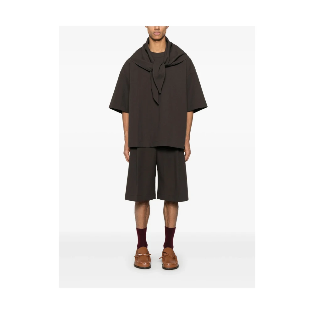 Studio Nicholson Cederbruine Crew Neck T-shirt Brown Heren