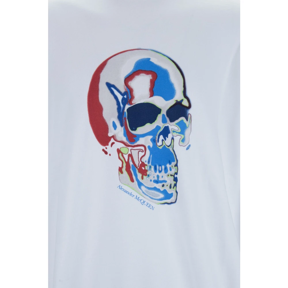 alexander mcqueen Sweatshirt met Grafische Print van Katoen White Heren