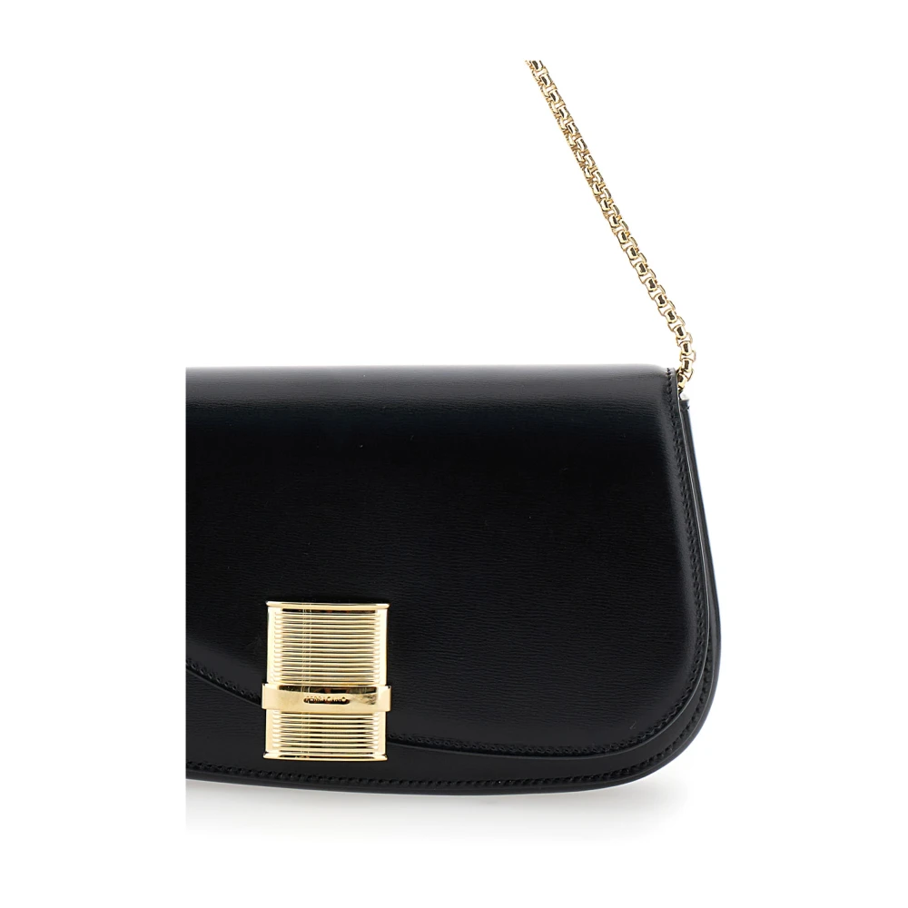 Salvatore Ferragamo Zwarte Fiama Schoudertas Black Dames