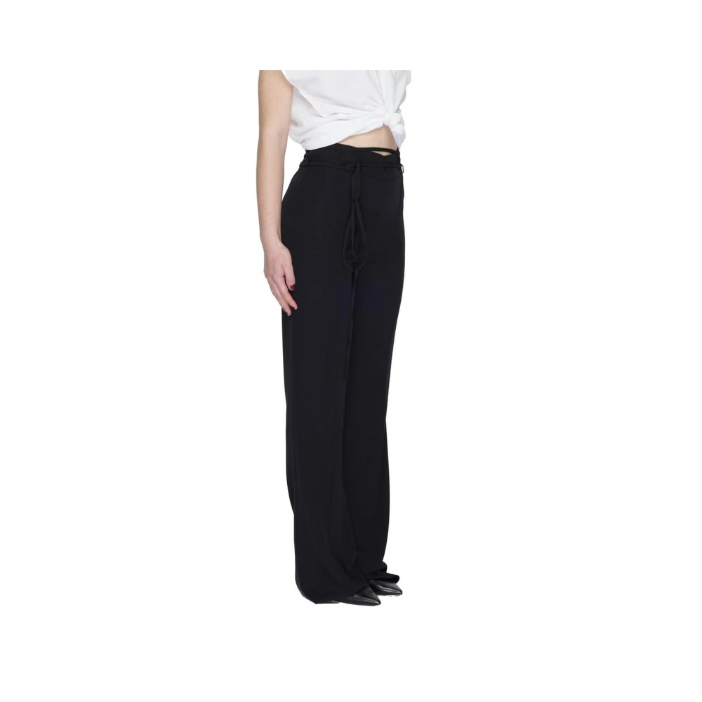 Sandro Ferrone Polyester Bootcut Broeken voor Vrouwen Black Dames