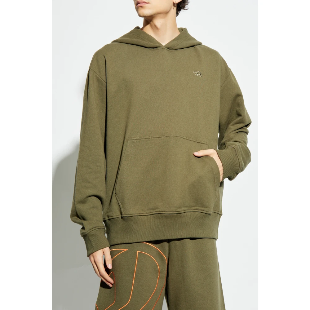 Diesel Sweatshirt S-Macs-Hood-Megoval-D Green Heren