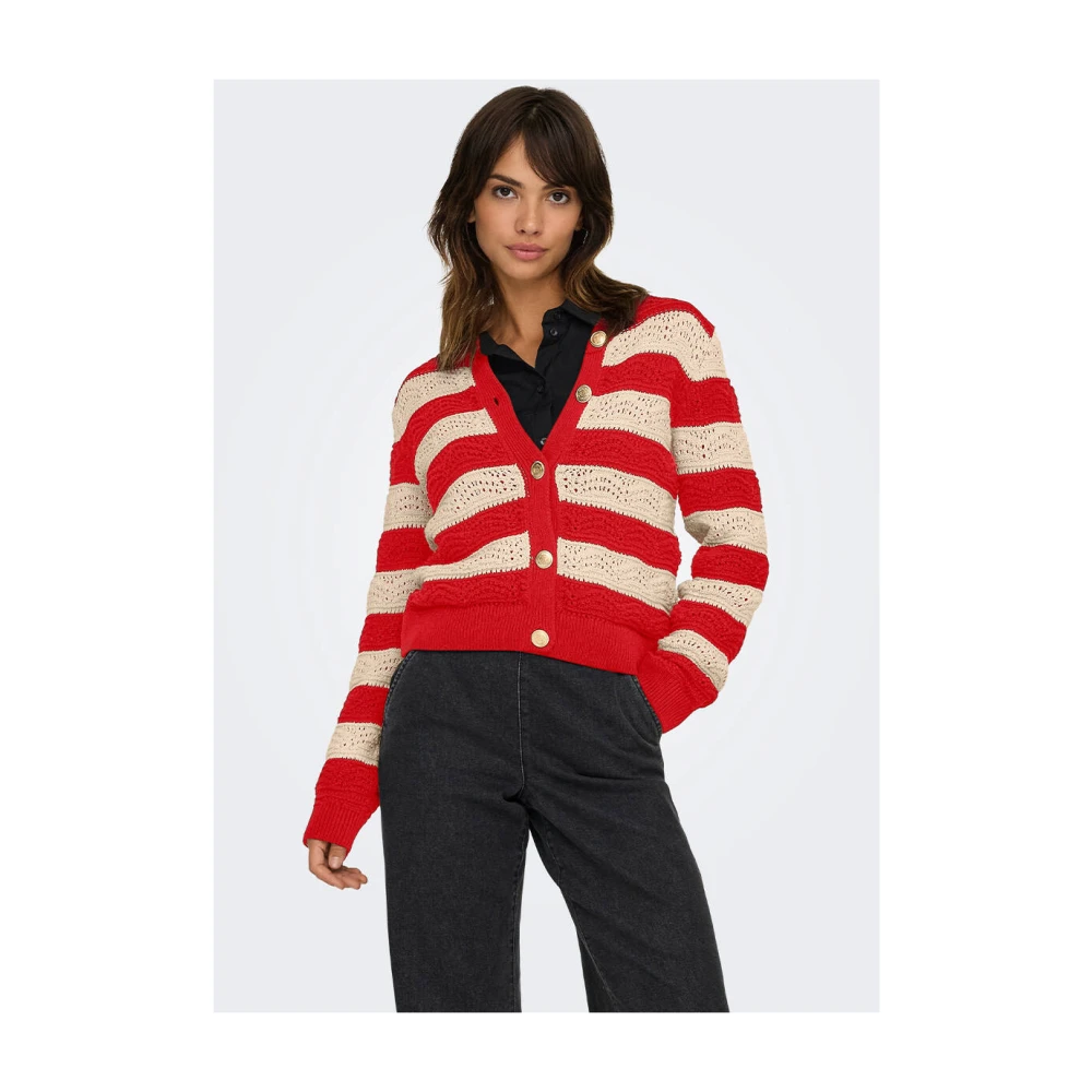 Only Kristal Life Knoop Vest Red Dames