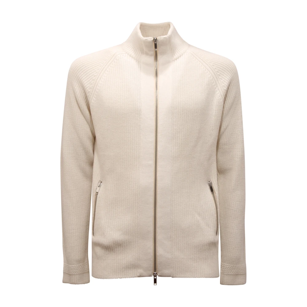 Daniele Fiesoli Men's White Lupetto Cardigan - Cardigans - M - Knitwear