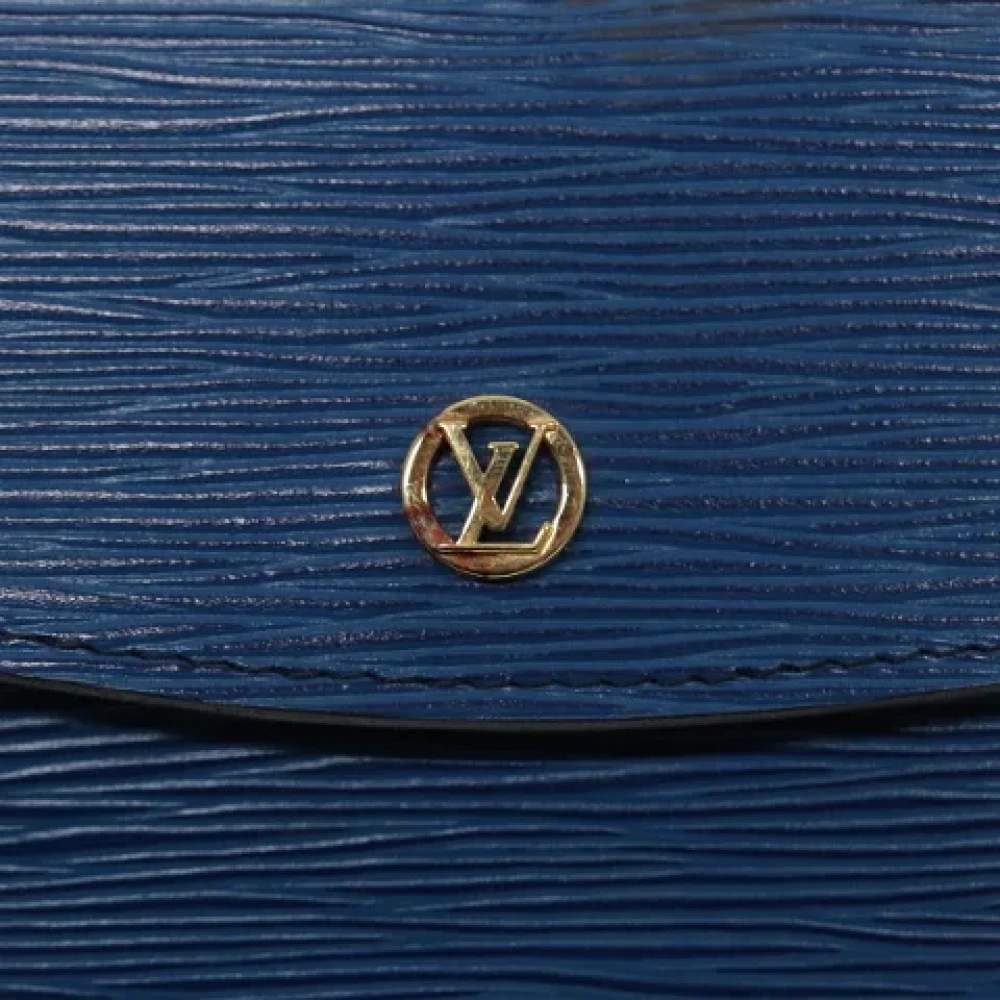 Louis Vuitton Vintage Pre-owned Leather clutches Blue Dames