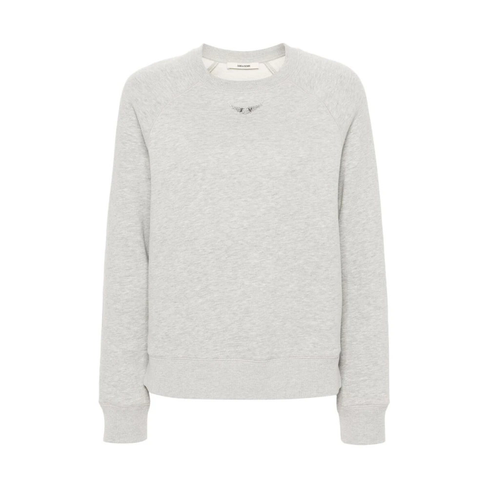 Zadig & Voltaire Grijze Kristalvleugels Sweatshirt Gray Dames