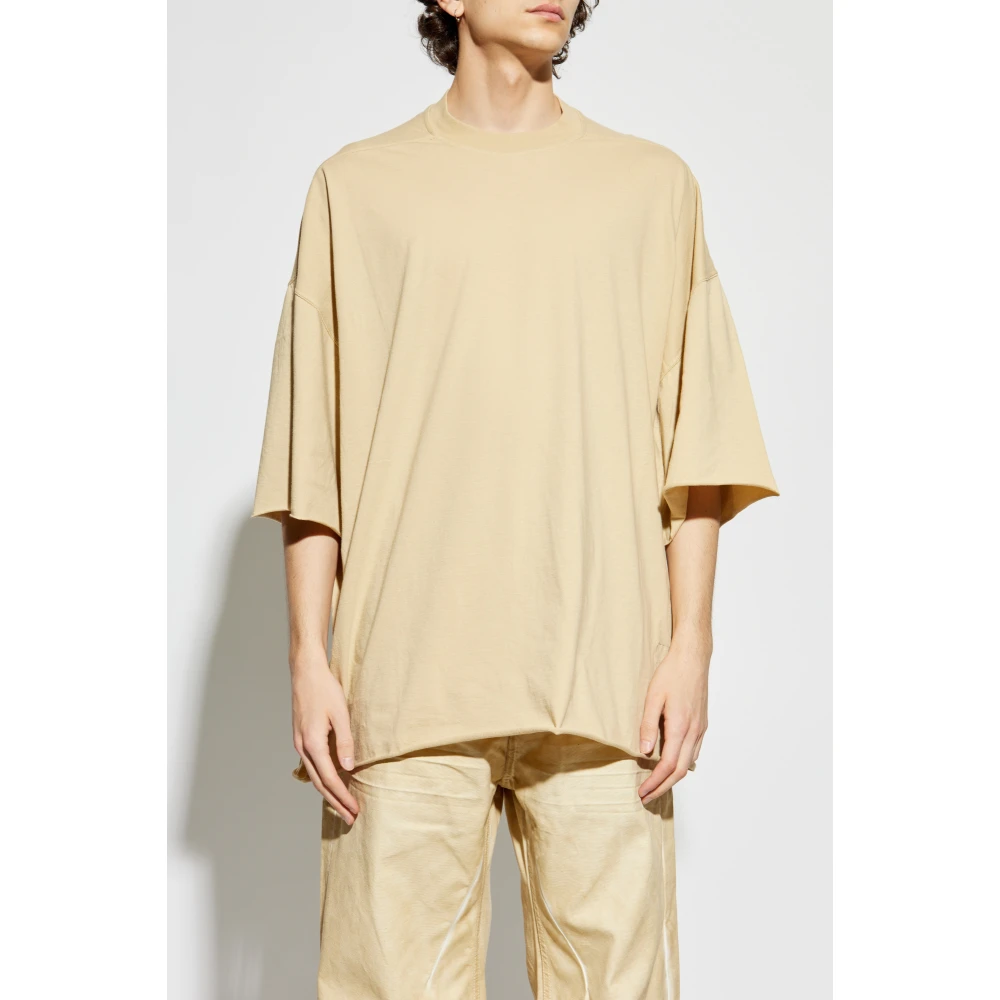 Rick Owens Oversized T-shirt Beige Heren
