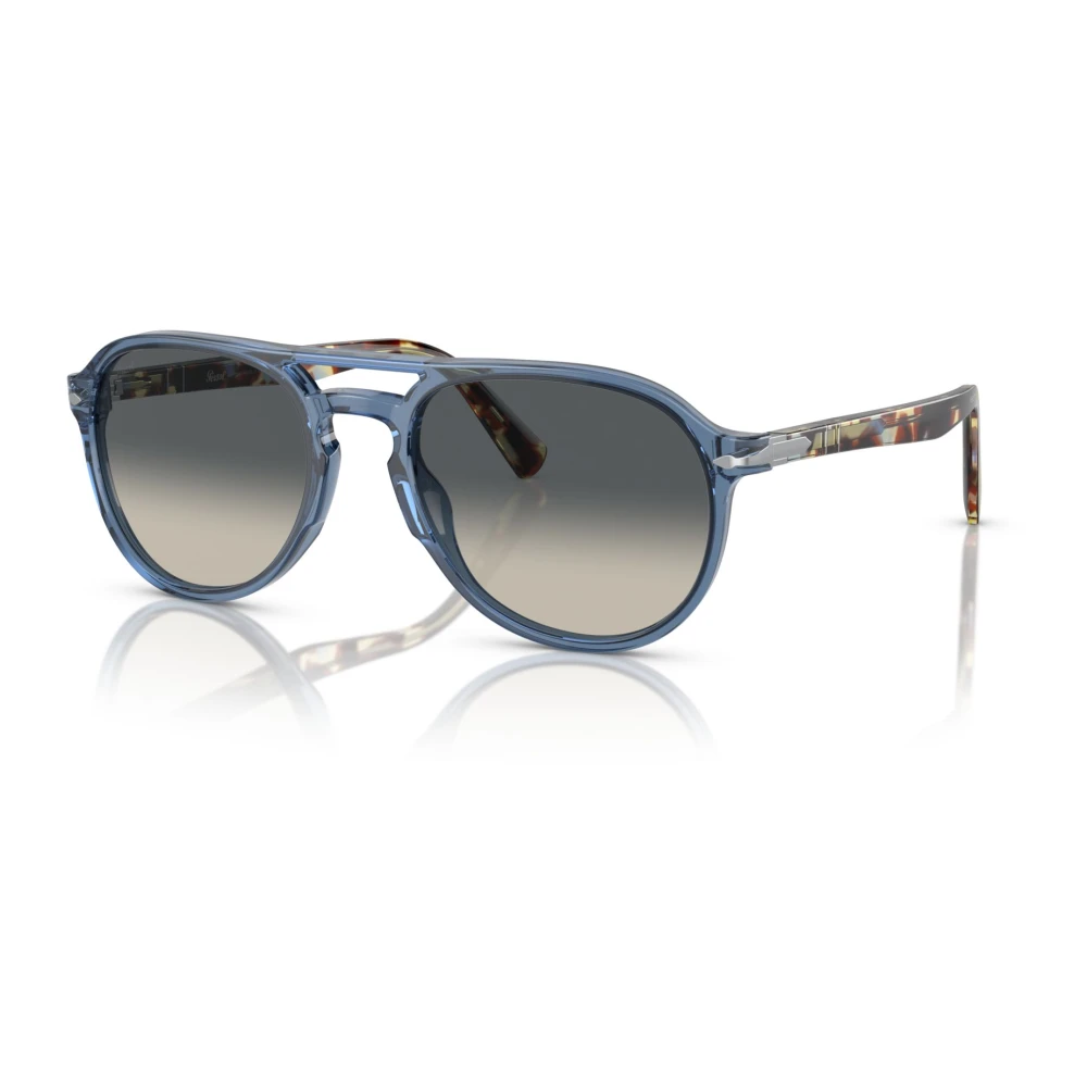 Persol Sunglasses, Unisex, 55 Mm, Officina Sunglasses Transparent Navy/Grey Shaded Blue