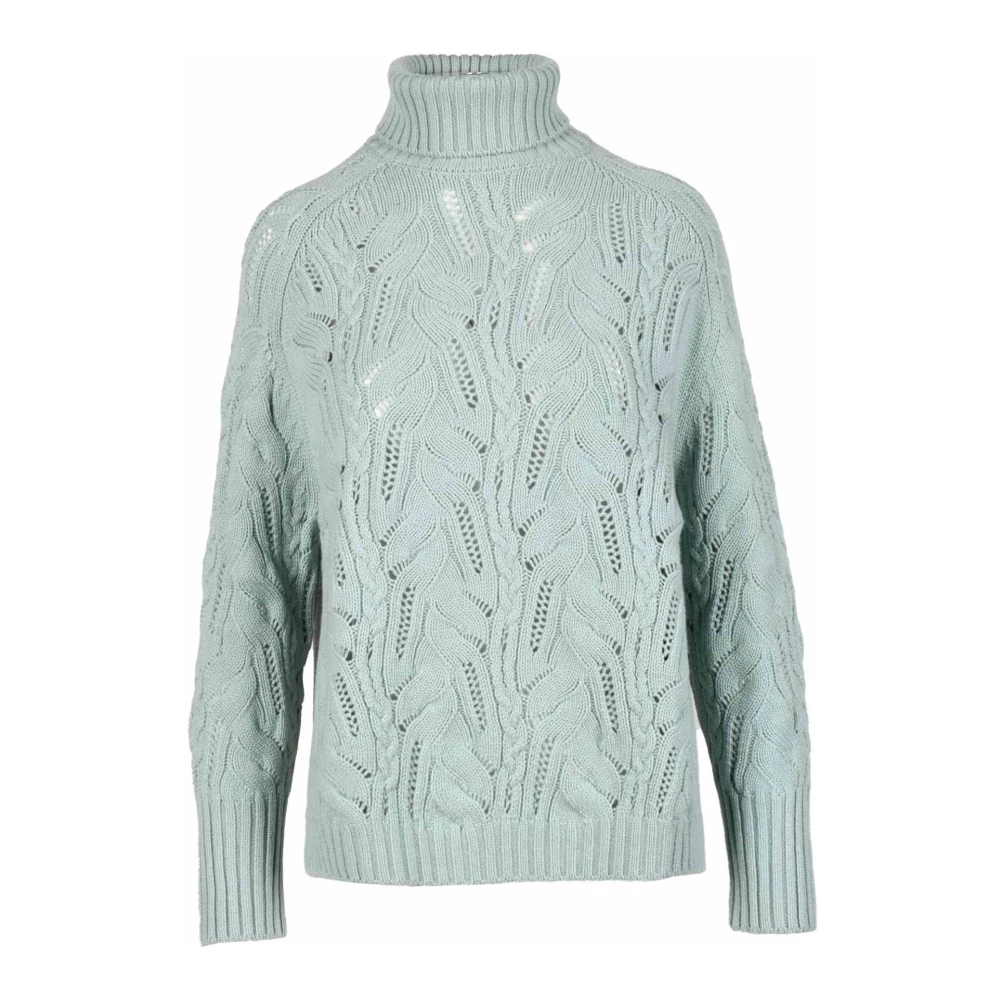 Gran Sasso Luxe Wolmix Kasjmier Trui Green Dames