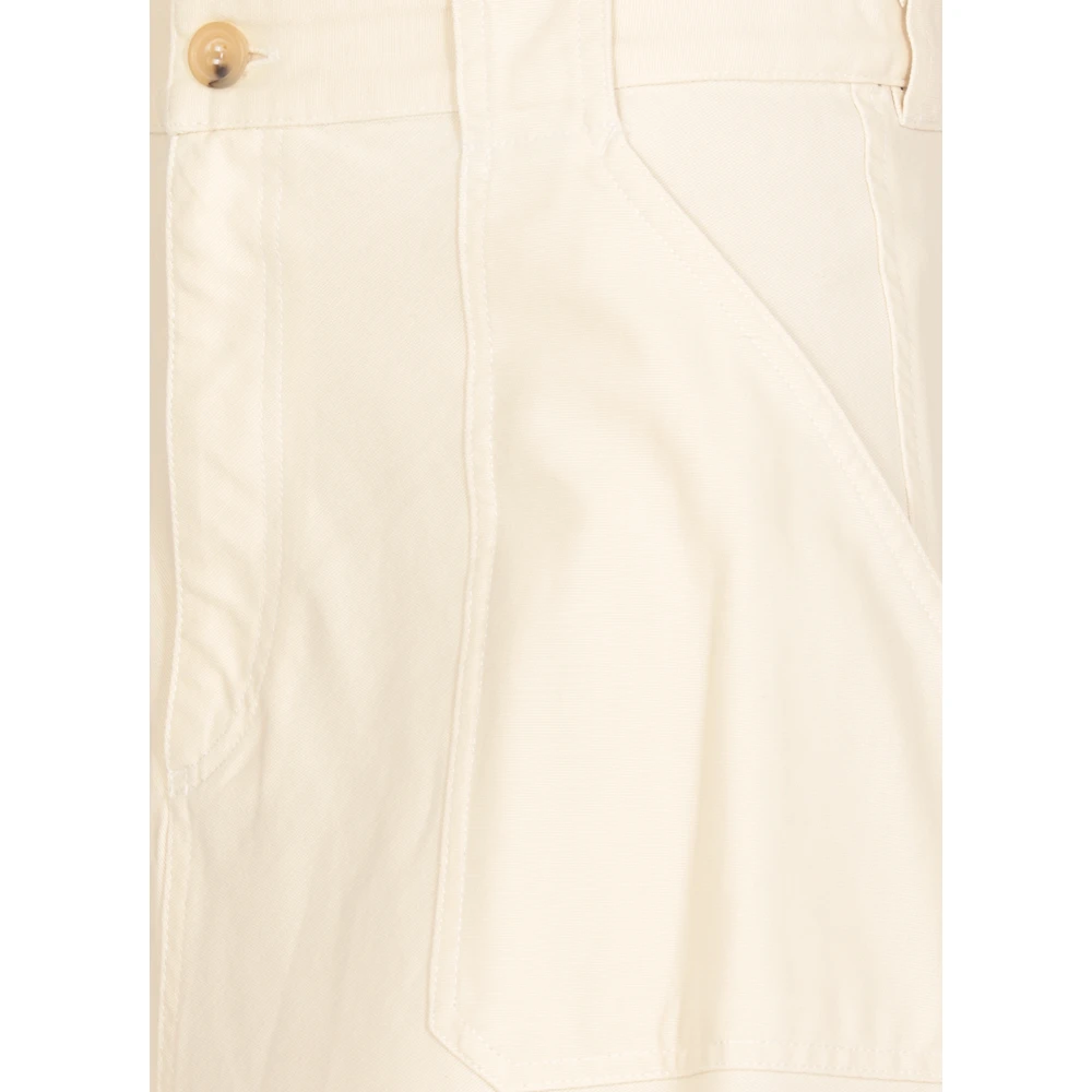 A.p.c. Ivoor Katoenen Rok met Zakken Beige Dames