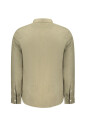 chemise-slim-fit-en-coton-vert