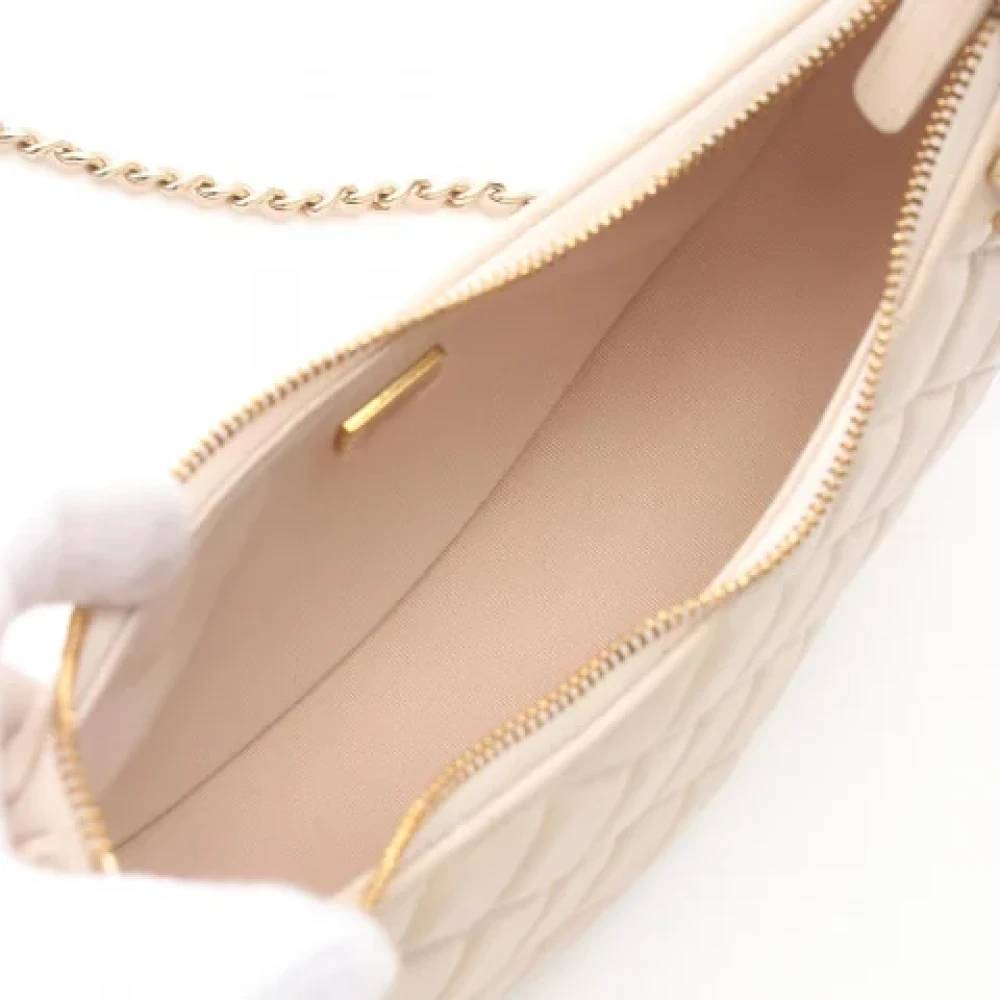 Chanel Vintage Pre-owned Leather shoulder-bags Beige Dames