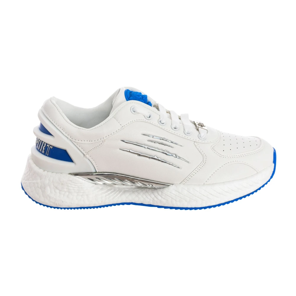Plein Sport Men's White Trainers, 6 Uk, Sporty Mid-Top Trainers