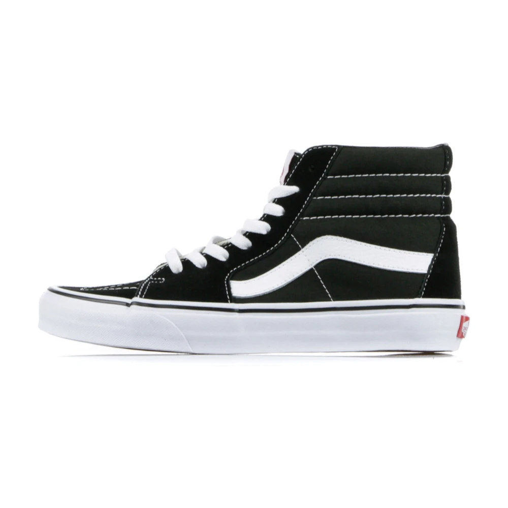 Vans Men's Black Sneakers, 12 Uk, High Top Lace-Up Trainers /White