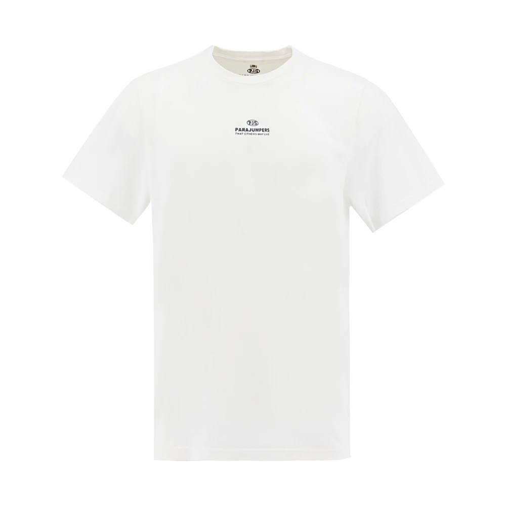 Parajumpers Väsentlig Tryckt T-Shirt White, Herr