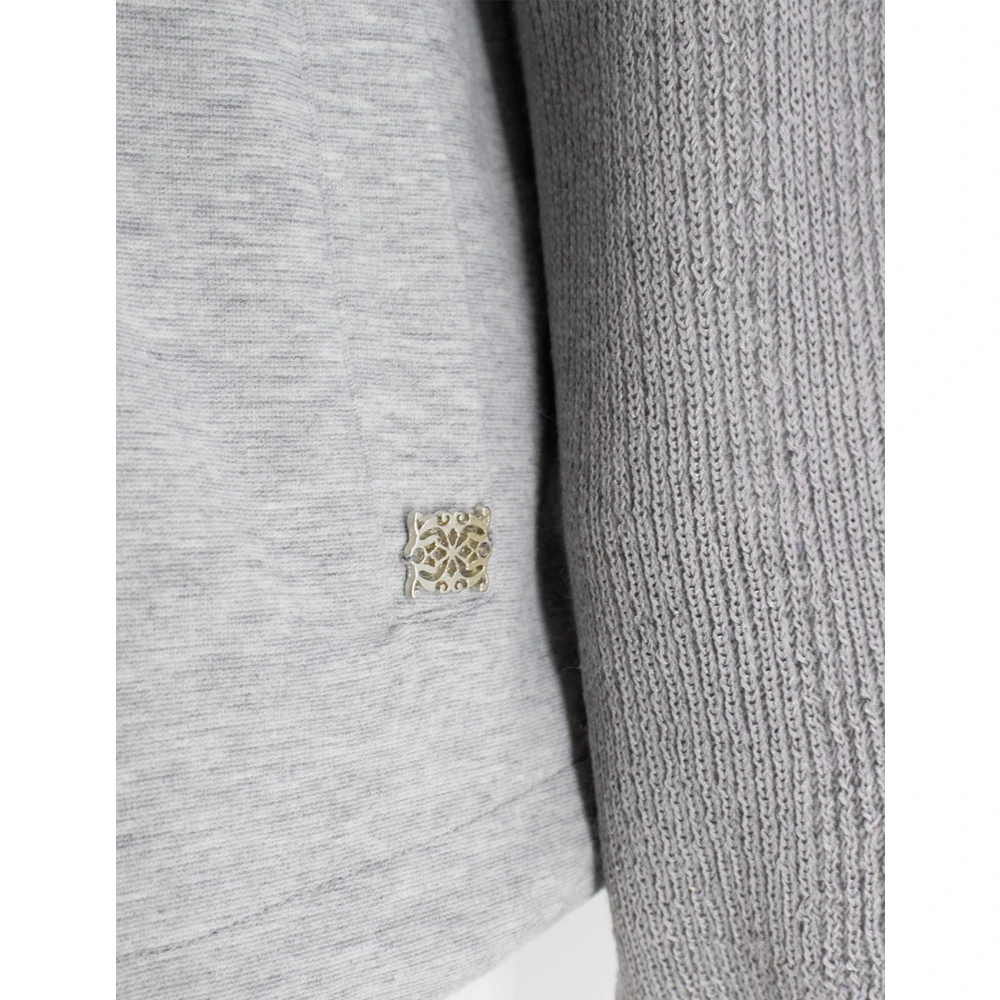 Panicale Dubbelstof Zip Sweatshirt met Verstelbare Capuchon Gray Heren