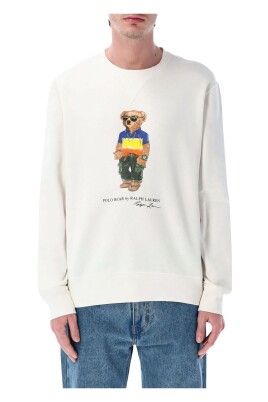 white-sweater-with-polo-bear-print