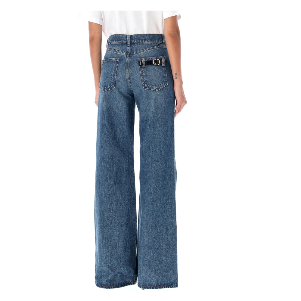 Coperni Vintage Blue Wide Leg Denim Jeans Blue Dames