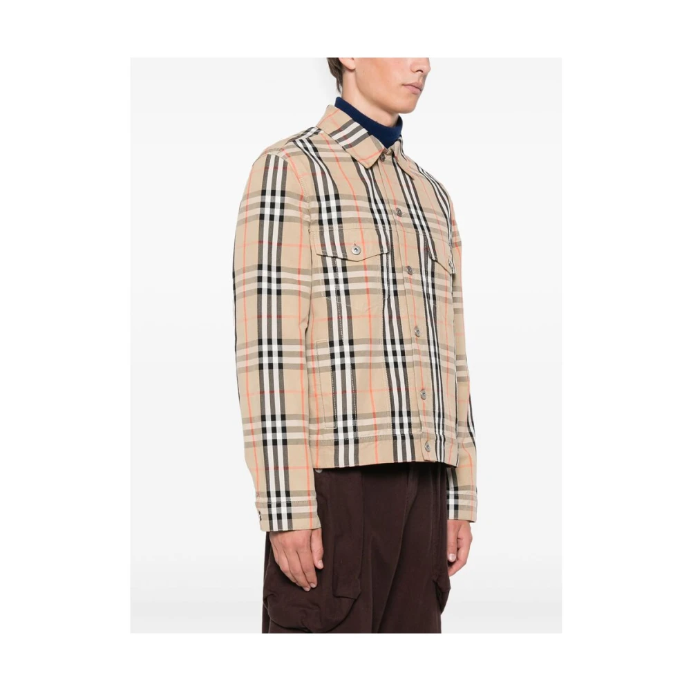 Burberry Vintage Check Canvas Jas Beige Heren