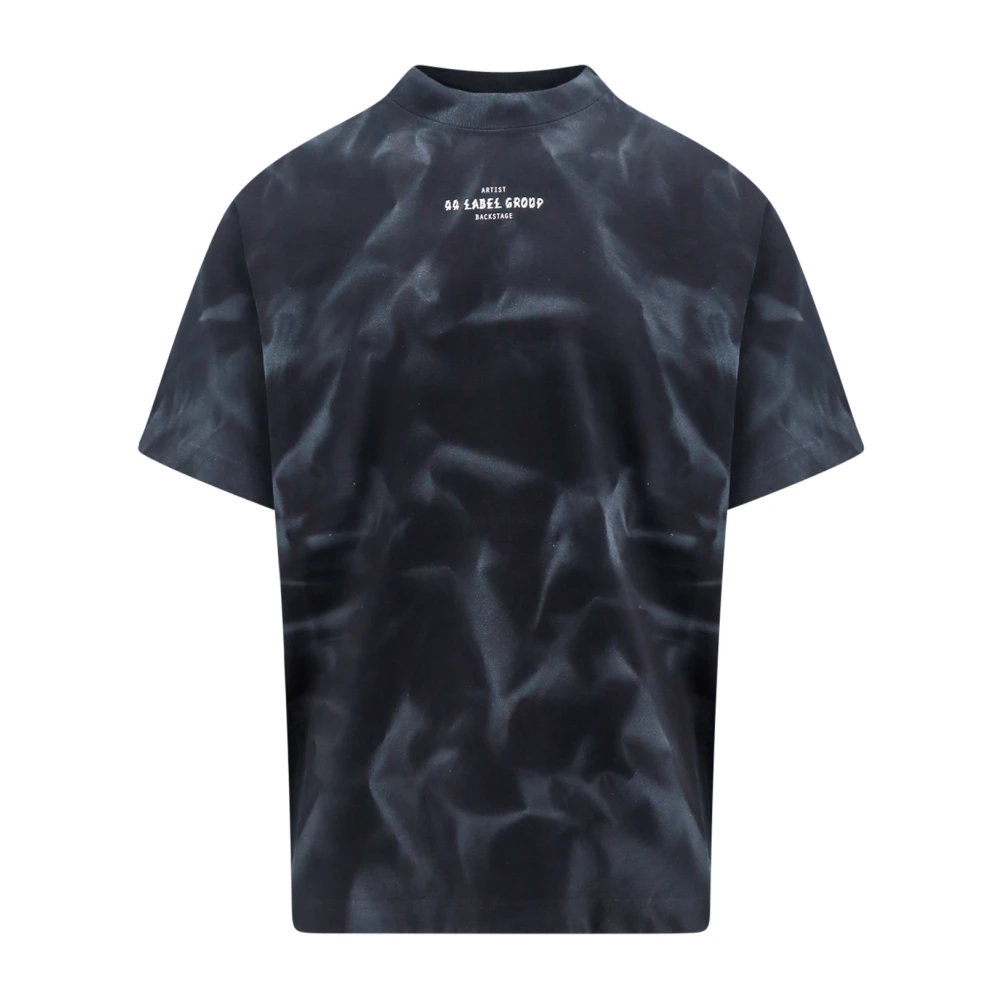 44 Label Group Zwart T-shirt met rookeffect Black Heren