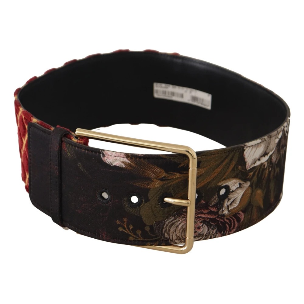 Dolce & Gabbana Women's Engraved Logo Multicolor Leather Belt