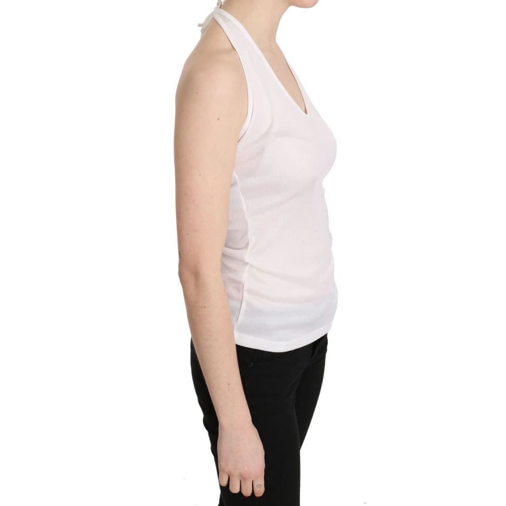 Gianfranco Ferré Elegante Witte Neckholder Top White Dames