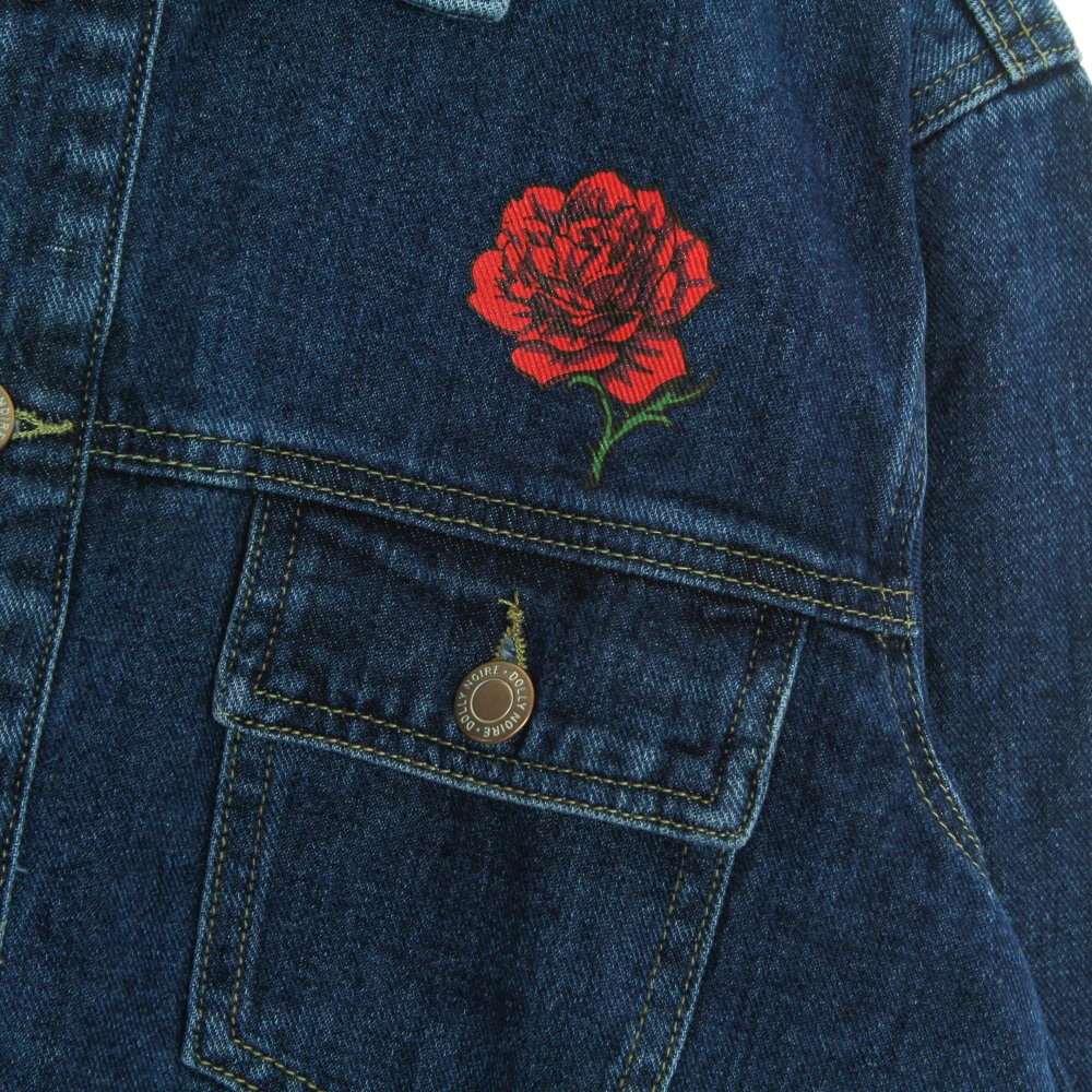 Dolly Noire Rode Lente Klassieke Denim Jas Blue Heren