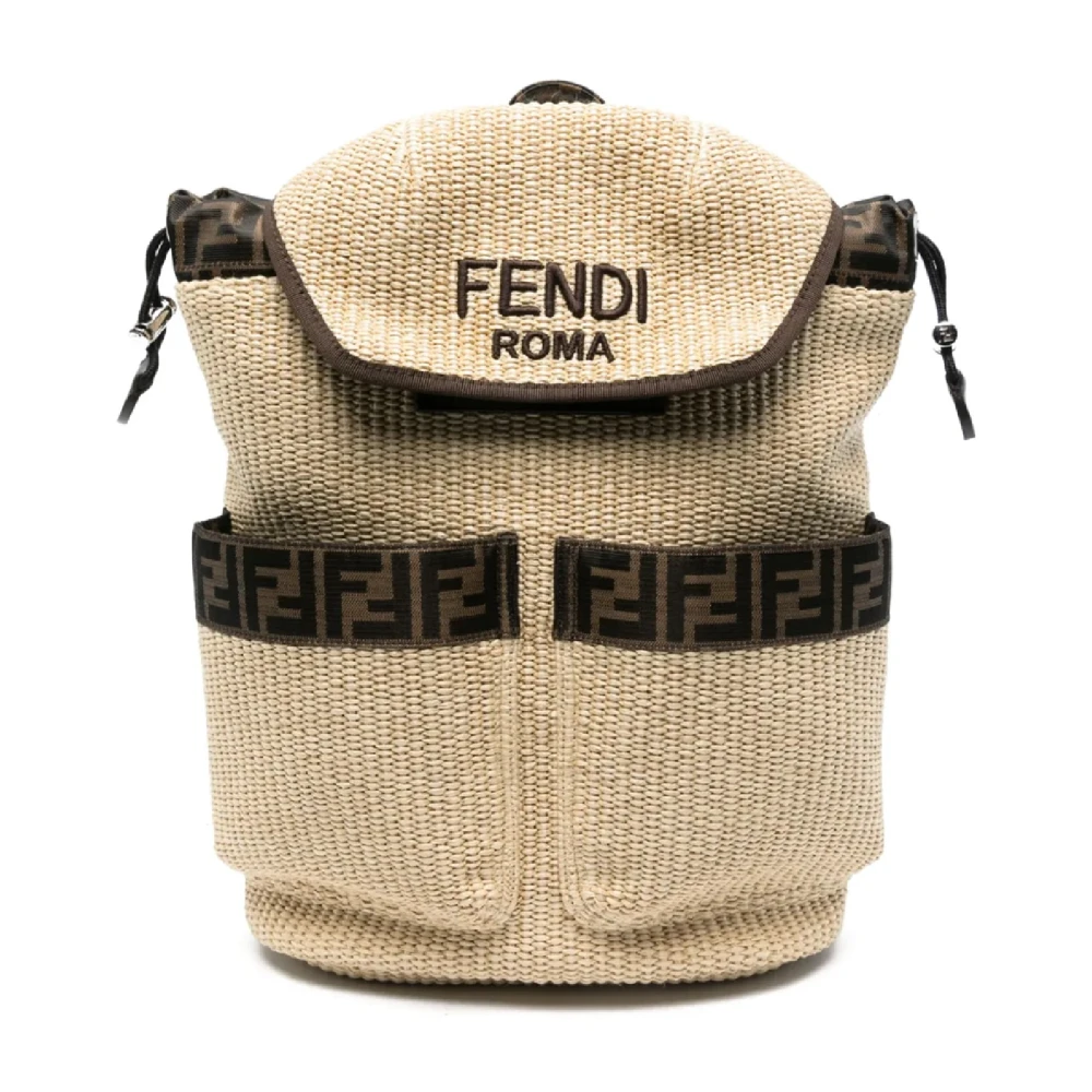 Fendi Unisex Kids Beige Kids Backpacks With Zaino Style