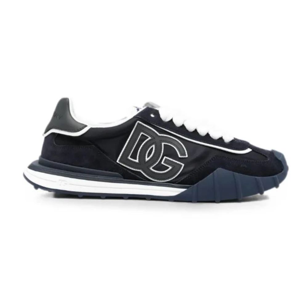 DOLCE & GABBANA | Blue nylon and suede DG Athletic sneakers | male | 42 - Image 4