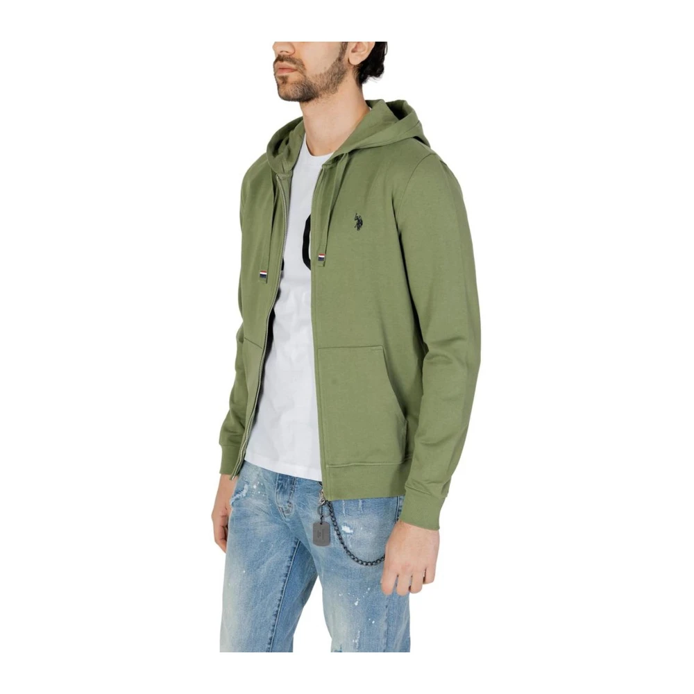 U.s. Polo Assn. Katoenen Hoodie Trui Green Heren