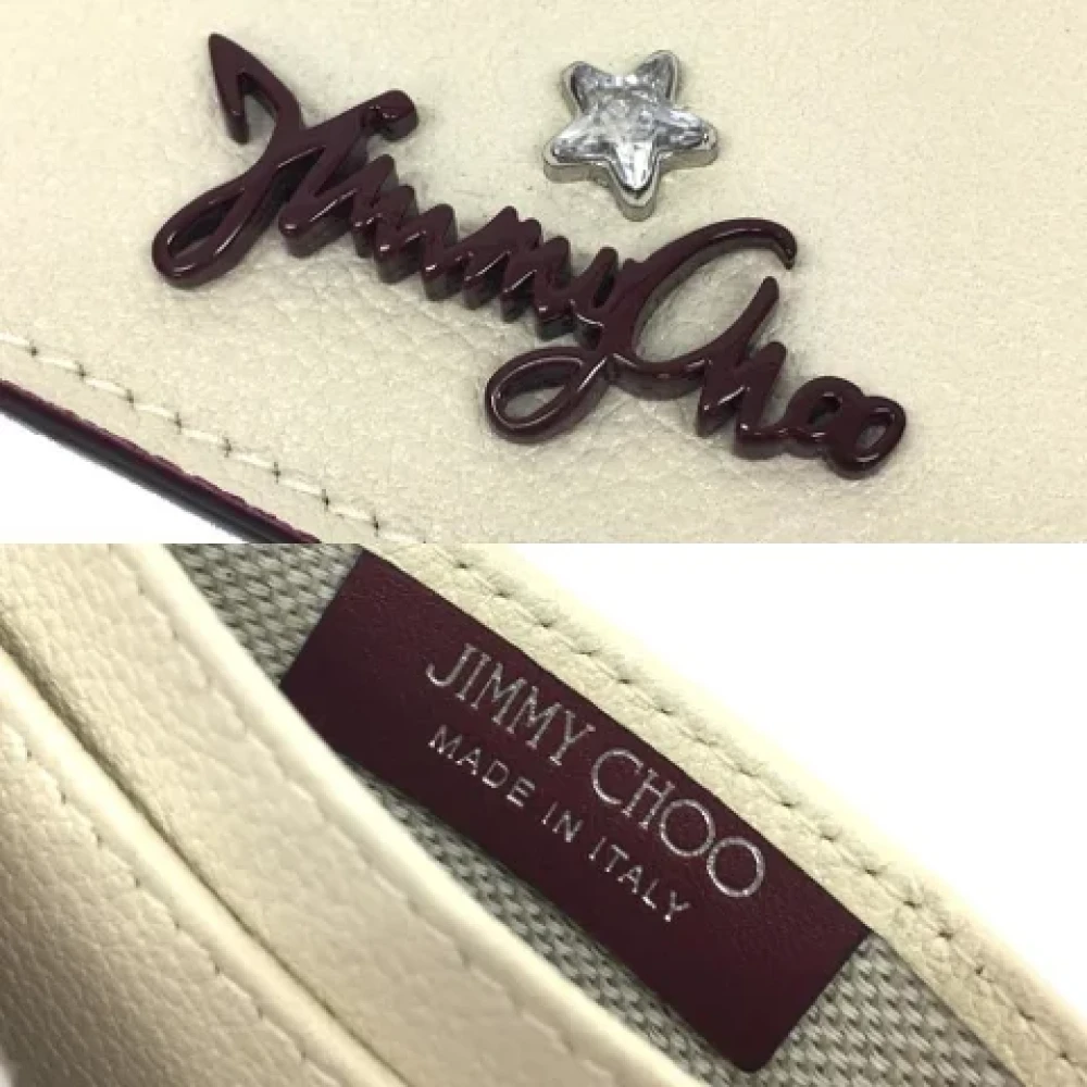Jimmy Choo Pre-owned Leather wallets Beige Dames