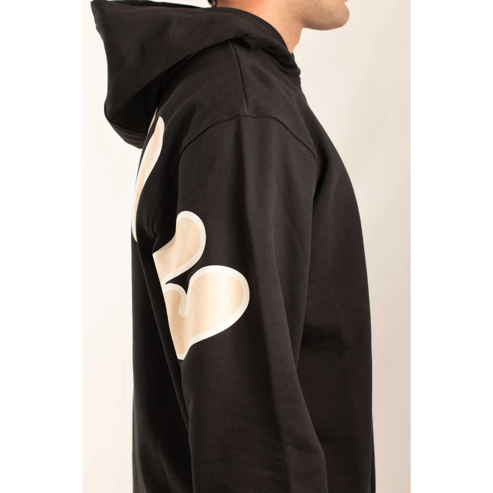 Barrow Achterlogo hoodie klassieke stijl Black Heren