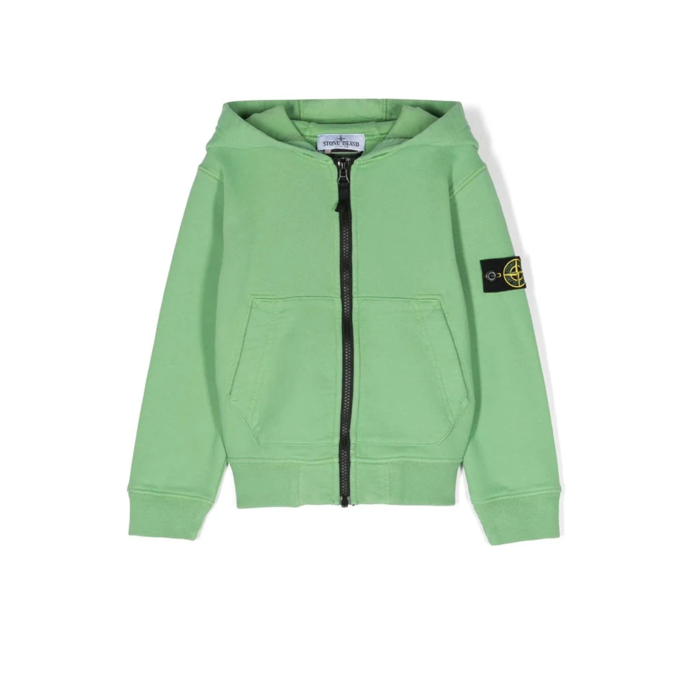 Stone Island Green Cotton Sweatshirt - Male - Kids Sweatshirts - 10 Y - Kids