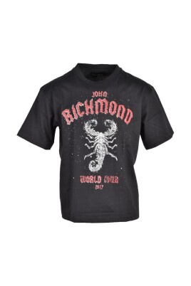 black-print-round-neck-t-shirt