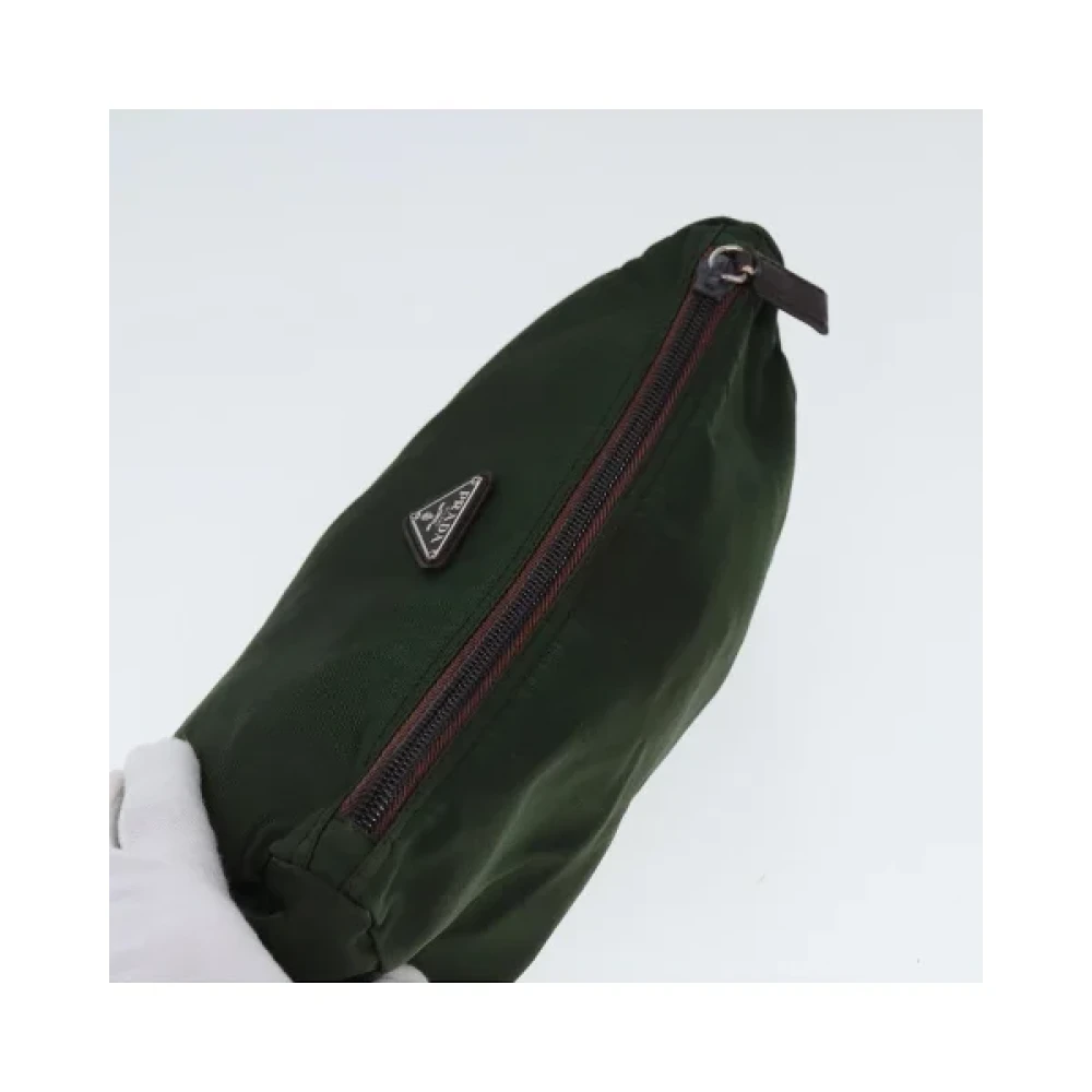 Prada Vintage Pre-owned Nylon prada-bags Green Dames