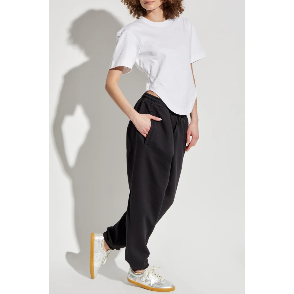 adidas by stella mccartney T-shirt met bedrukt logo White Dames