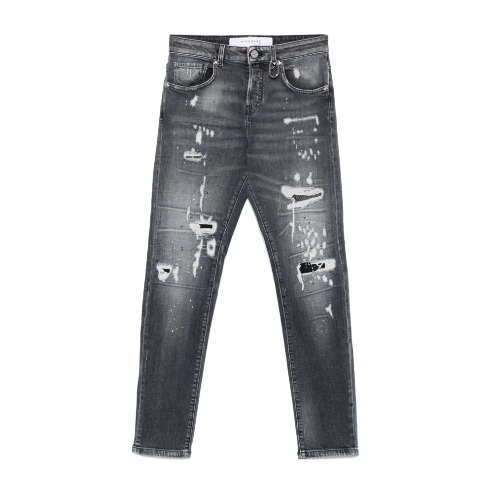 John Richmond Zwarte Jeans voor Moderne Man Black Heren