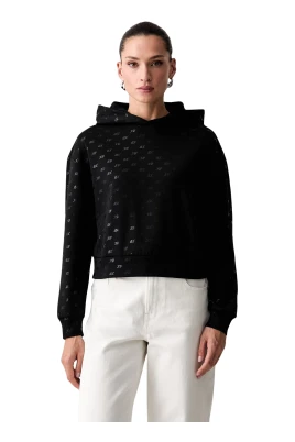 Sweatshirt med allovertryck