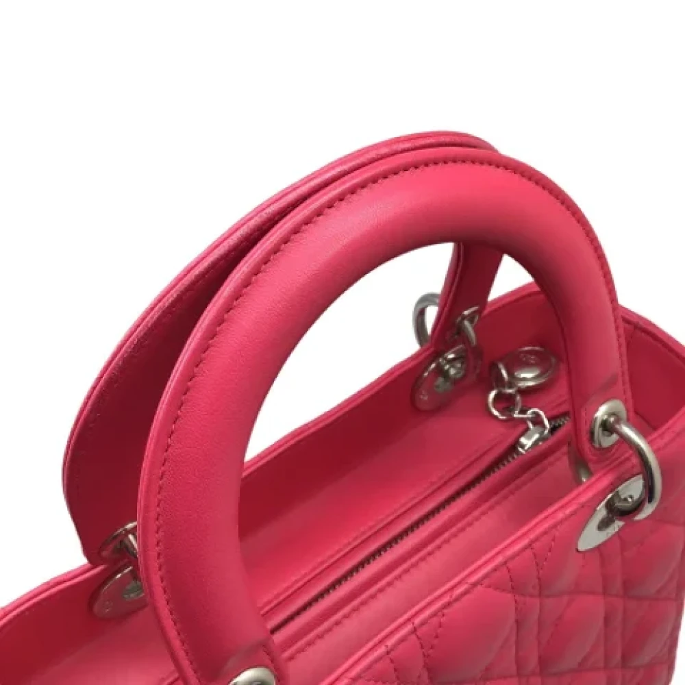 Dior Vintage Pre-owned Leather dior-bags Pink Dames