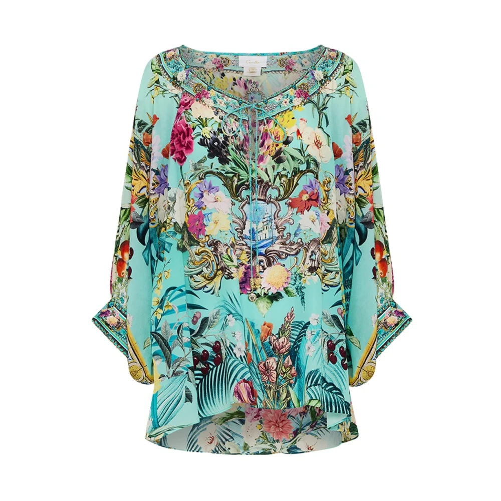 Camilla Zijden Blouse Gardens of Queluz Multicolor Dames