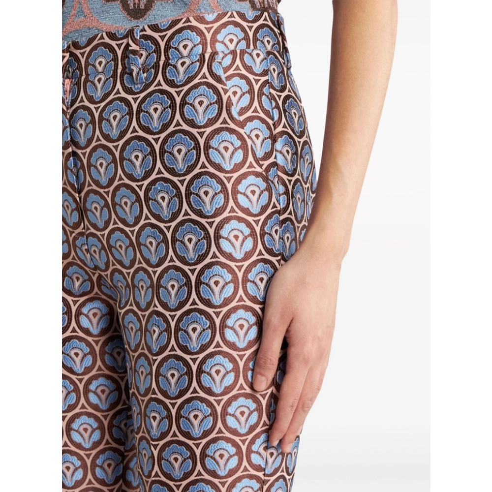 ETRO Bloemen Jacquard Broek Multicolor Dames