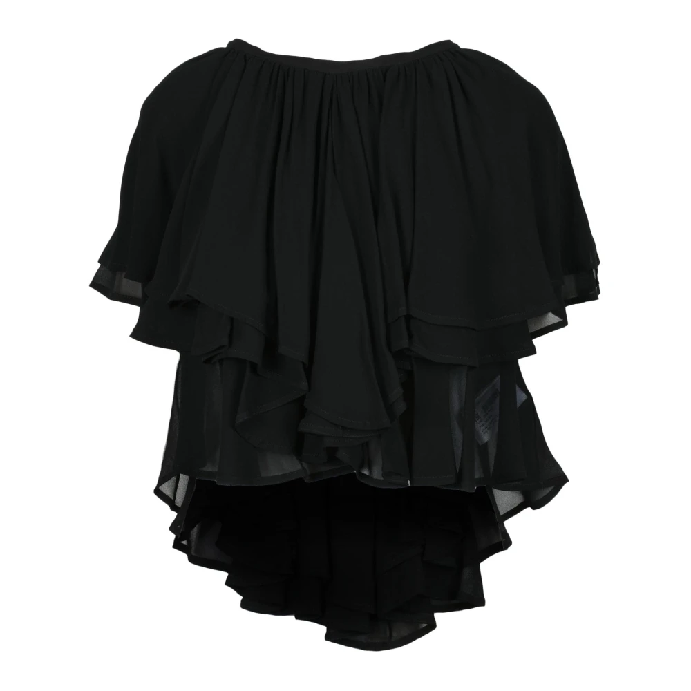 Dondup Elegante Viscose Blouse Black Dames