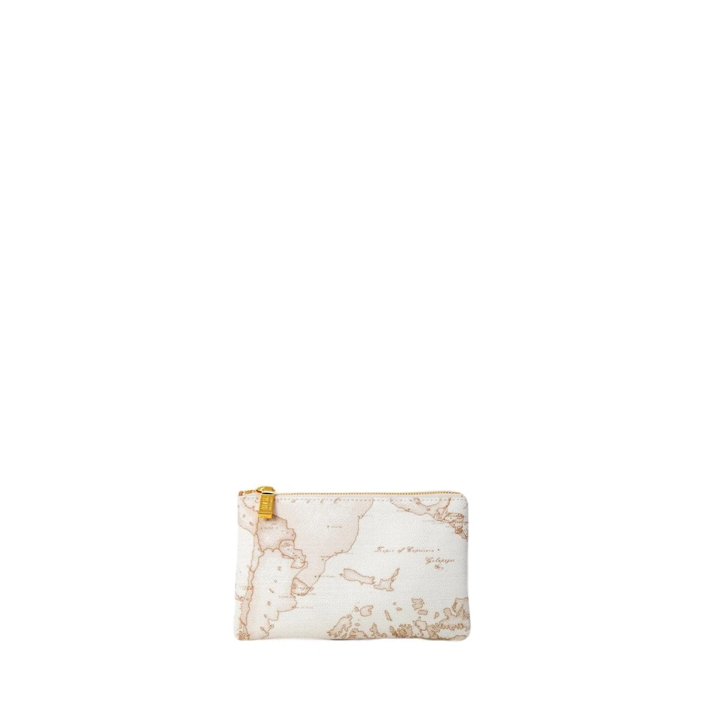 Alviero Martini 1a Classe Witte Textuur Compacte Tas met Rits White Dames