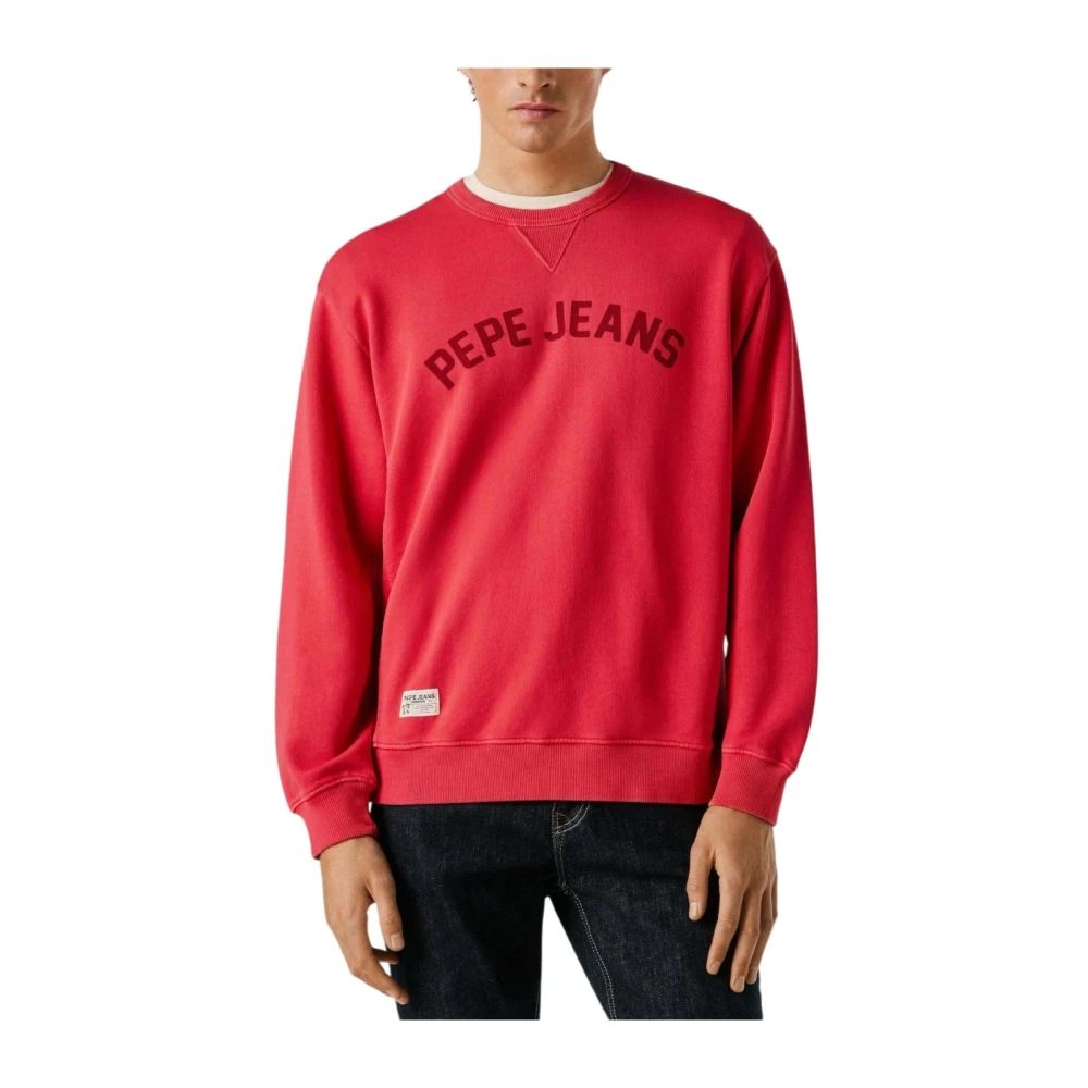 Pepe Jeans Men's Red Sweatshirts, Xl, Sweatshirt