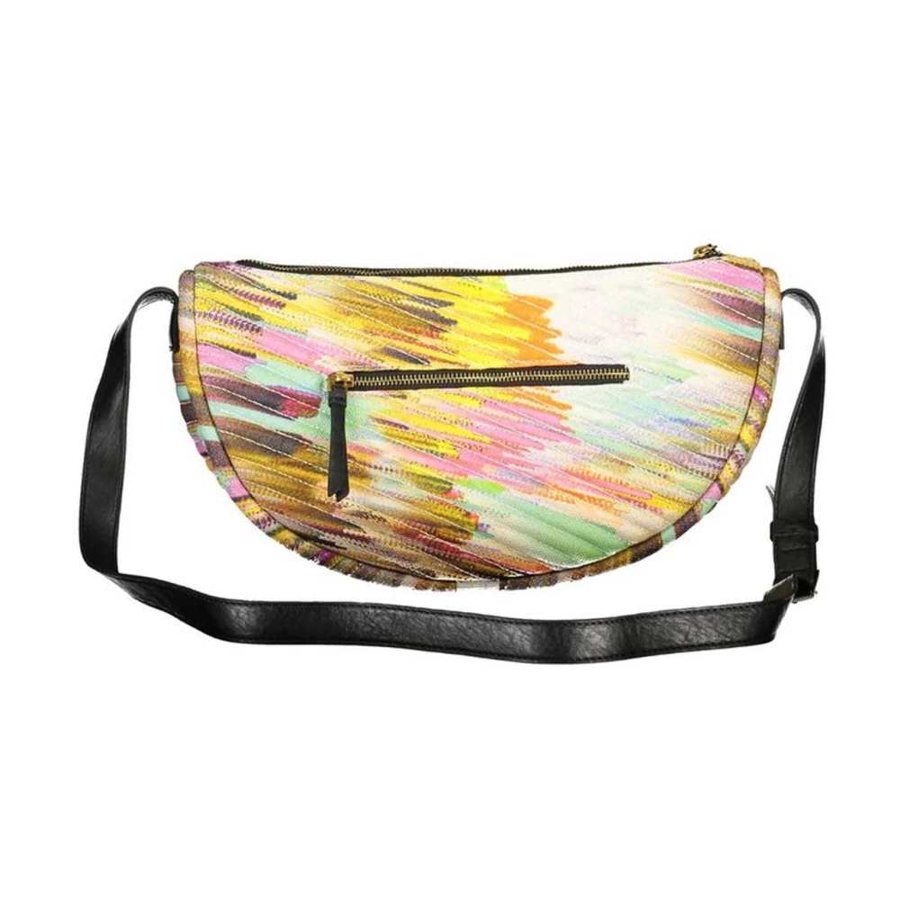 Desigual Gele Schoudertas met Zakken Multicolor Dames