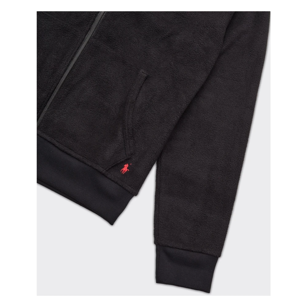 Ralph Lauren Felpa Mock Zip Nera Black Heren