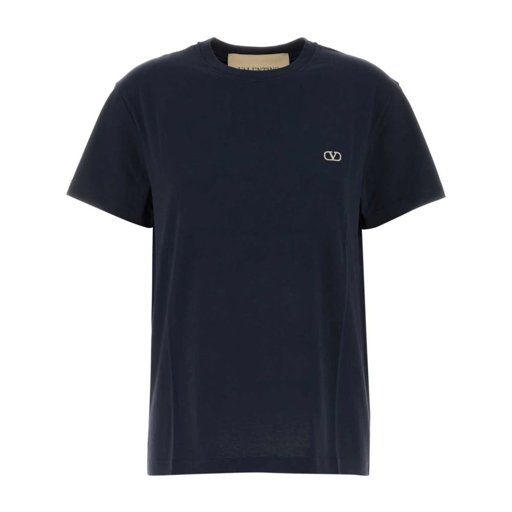 Valentino Garavani Women's Blue T-Shirts, L, Vg Embroidery T-Shirt