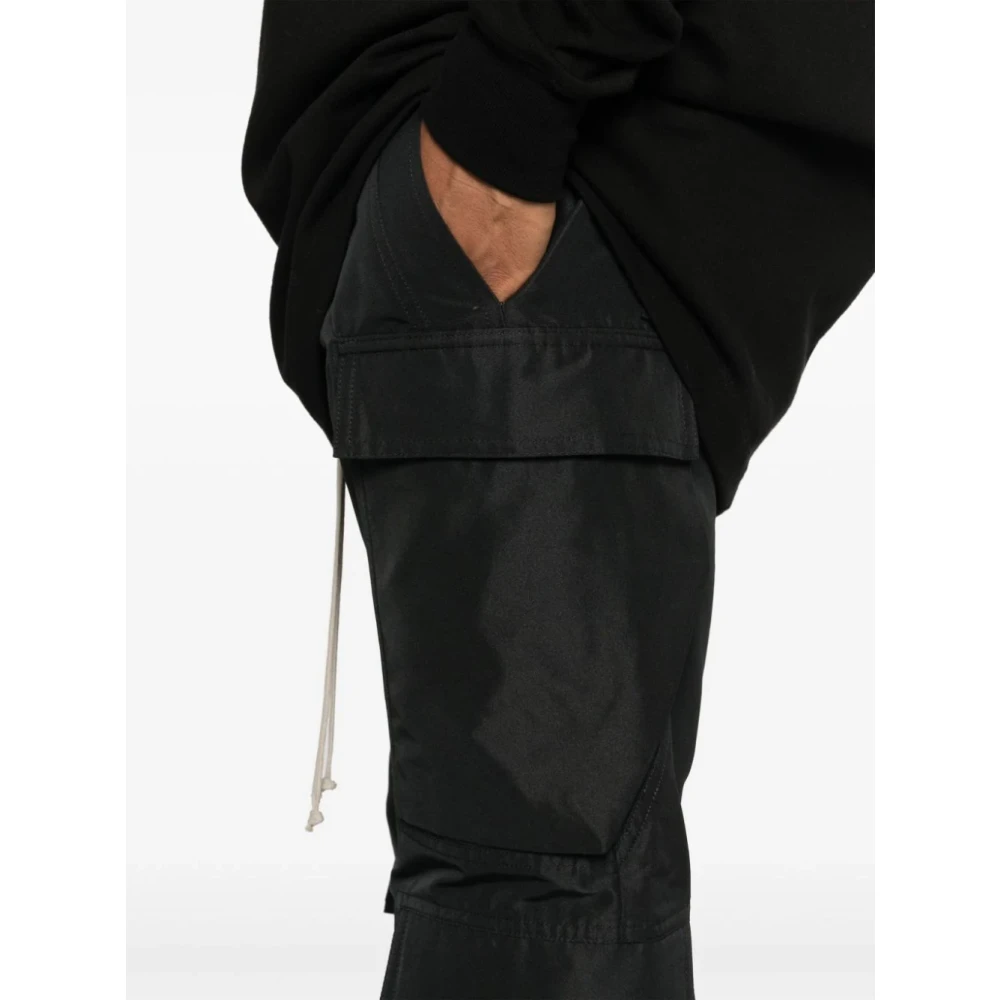 Rick Owens Elastische broek met zakken Black Heren