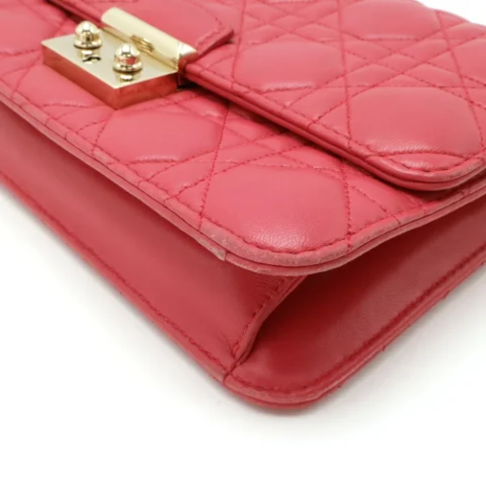 Dior Vintage Pre-owned Leather dior-bags Red Dames